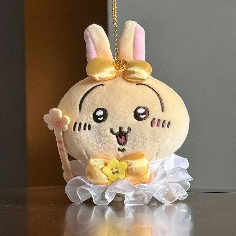 Jiyi Magical Girl Plush Keychains – Hachiware Usagi Momonga Kurimanju – Kawaii Charm Dolls For Gifts Anime Collector