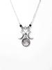 Goddess Moon Jewelry Necklace With Antiqued Zinc Alloy Pendant For Art Lovers