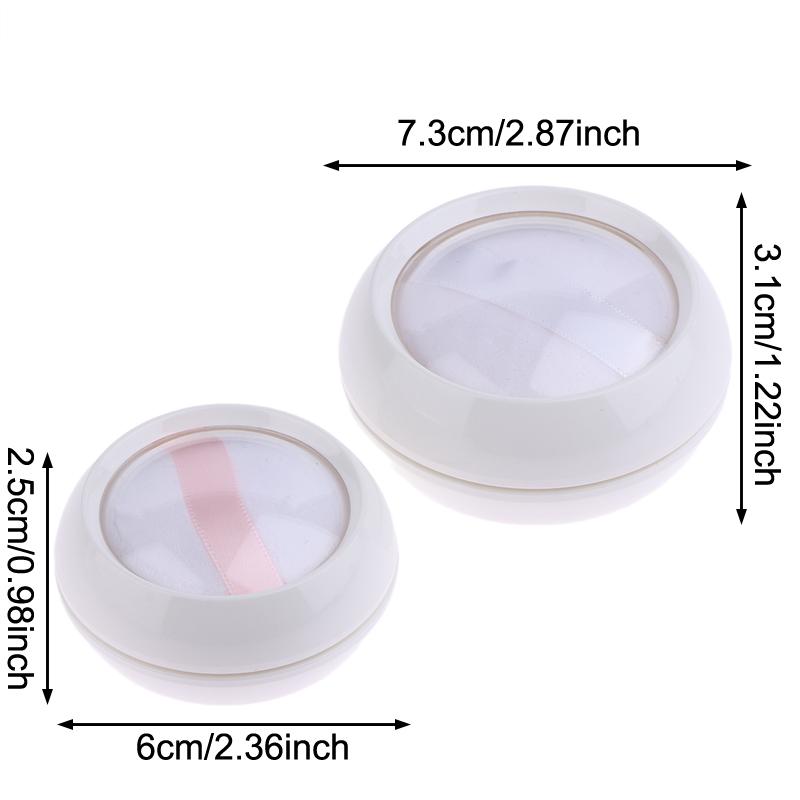 Loose Powder Box Containers Compact Empty Case White Portable Travel Storage Box With Sieve Powder Puff For Diy Makeup Powder