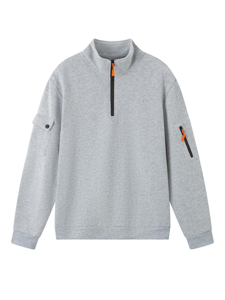 2025 Herr vår- och höstsporthuvtröja med ståkrage - Avslappnad topp