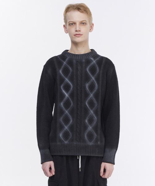 Greatest Heavy Wool Cable Knit Black Free