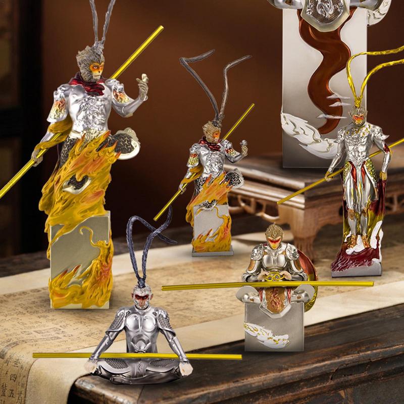 Schwarzer Mythos: Wukong-Statuen für die Wohndekoration: Realistische, moderne Affenstatue, lustige Figur, Dekoration für Zuhause