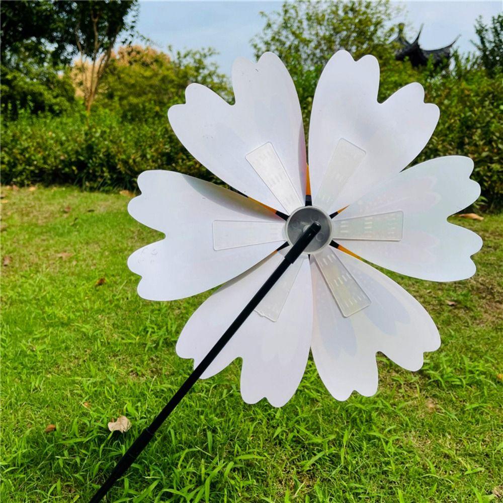 PVC Rotating Sunflower Liucai Wave Point Garden Yard Wind Spinner  Outdoor Party Picnic Decor