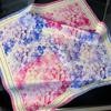 Small Neck Scarves Pure 100% Silk Scarf Floral Printed Women Square Handkerchief Headband Bag Scarfs Female Ladies Bandana