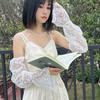 Hollow Sun Protection Cover Elastic Sunscreen Arm Sleeve Breathable Ice Silk Sleeves  Girl