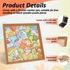 Wooden Coloring Puzzle DIY Doodling Jigsaw Puzzles with 24 Color Marker Pen Dinosaur/Monster Coloring Puzzle for Home Decoration