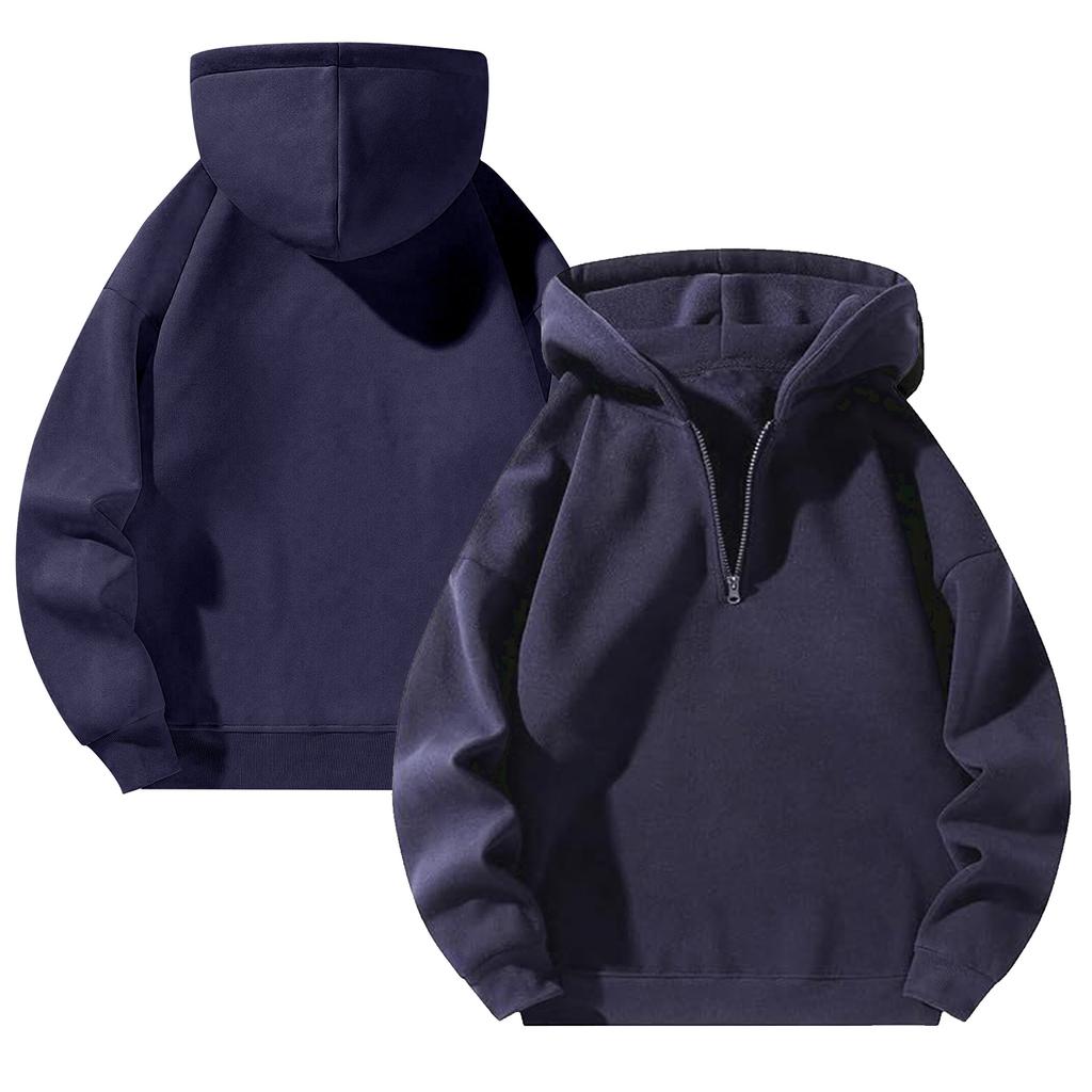 Men'S Lined Sweatshirts Fleece Pullovers Basic Tops Warm Winter Sweatshirts Men'S Oversized Fleece Sweatshirts With Hoodie
