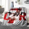 Dynamic Soccer Legend Blanket Soft Warm Cozy Suitable for Livingroom Seaside Bed All-Season Use Digital Print