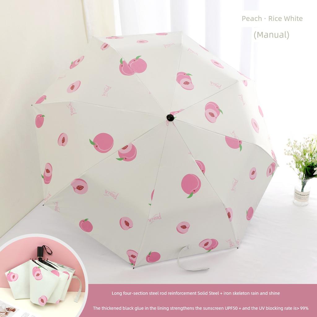 Female Student Print Foldable Dual-Purpose Sun-Proof Umbrella
