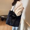 Women's bag exquisite retro style leopard print denim armpit bag new versatile embroidered thread women's shoulder handbag