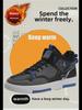 Men's Winter High-Top Cotton Velvet Sneakers: Trendy, Warm, Casual Snow Shoes for Sports and Youth.