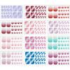 False Toenails Tips Self-Adhesive Toenail Stickers Waterproof Toenail Art Stickers Cats Eye Toenail Wraps for Women Girl