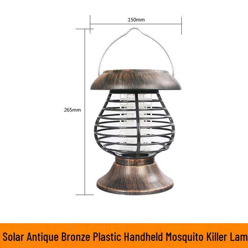 Outdoor Solar-Powered Mosquito Killer Lamp with Waterproof Electric Shock Repellent and Balcony Lighting
