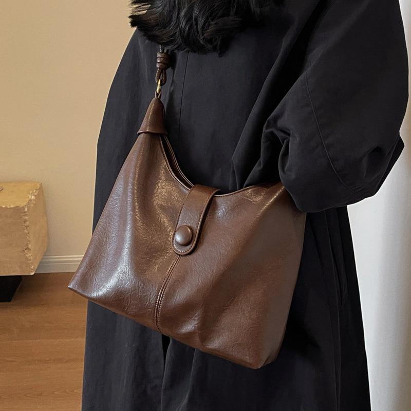 Tote Bag Women's New Leather Women's Bag Maillard Large-capacity High-end Shoulder Messenger Bag Luggage