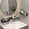 Wall-Mounted Bathroom Vanity Shelf with Sink & Storage Rack