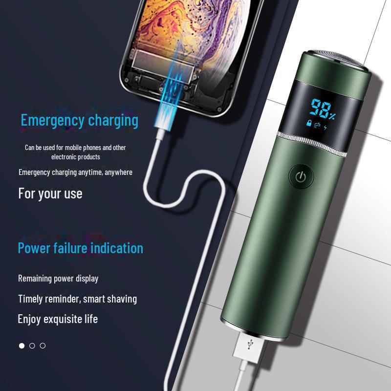 Portable 8D Power Bank Electric Shaver: Fast Charging, Single Head, Travel Friendly