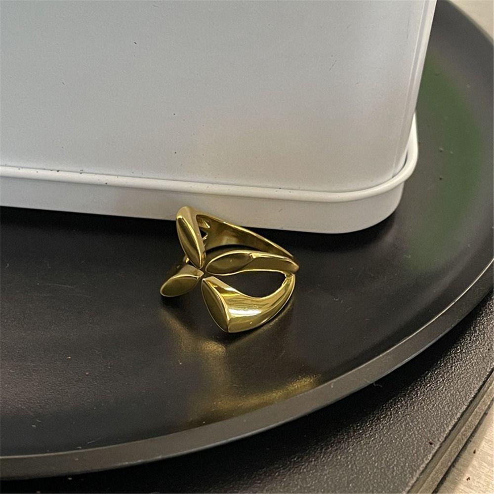 Geometric Open Ring Adjustable Chic Jewelry Minimalist Accessory  for Women's Daily Outfit