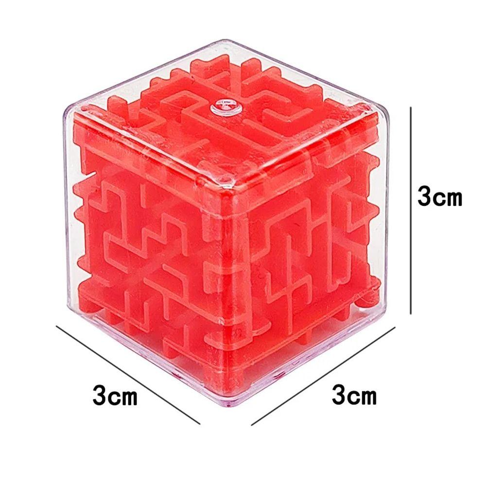 Six-sided 3D Maze Keychain Puzzle Toy Rolling Ball keychain Baby Shower Maze Toys Keyring  Gift Bag