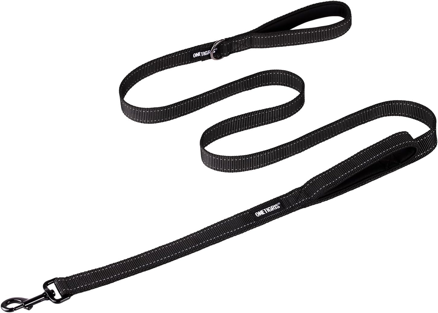 

OneTigris Dog Reflective at 300kg Load Double Adjustable Length 1000D Rotating Suitable for and Large Walking Reduces Shock Absorption Leash, Night, чёрный