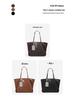 2025 Korean Style Soft Leather Tote Bag with Card Holder - Large Capacity, Versatile Single Shoulder for Women and Students
