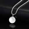 Round Pendant Necklace for Men Boys,Stainless Steel Tiger Eye Natural Stone Pendant Necklaces,Hip Hop Jewelry Gifts