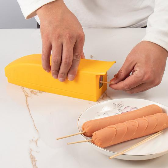 Sausage Cutter Stainless Steel Blade Hot Dog Ham Banana Peel Cutter Multifunctional