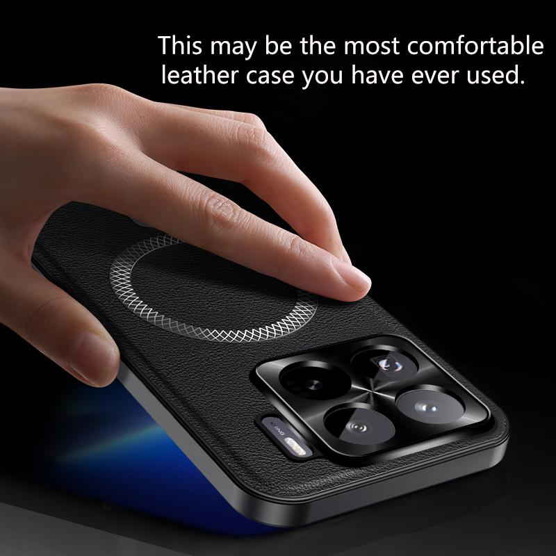 Magnetic Case for Xiaomi Mi 15T 14T Pro 15T 14T 13T Cover Leather Soft Shockproof Mag-safe Metal Camera Protector Shell Fundas