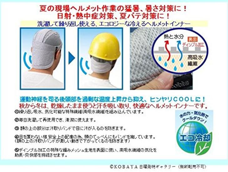 Cooling Helmet Coolbit Builder V for Worksites and Heatstroke This Cap Uses the Evaporative Cooling of Water To Keep You Cool and Prevents Heatstroke