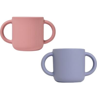 Lalabee Baby Silicone Cup 2-piece Set, 03 Red, Lavender, 1 Set, Popular Korean Parenting Items