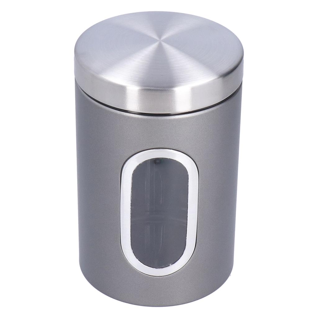 3 szt. Słoik do przechowywania Stal nierdzewna Pojemnik na żywność Herbatę Orzechy z okienkiem Trwały i o dużej pojemności dla