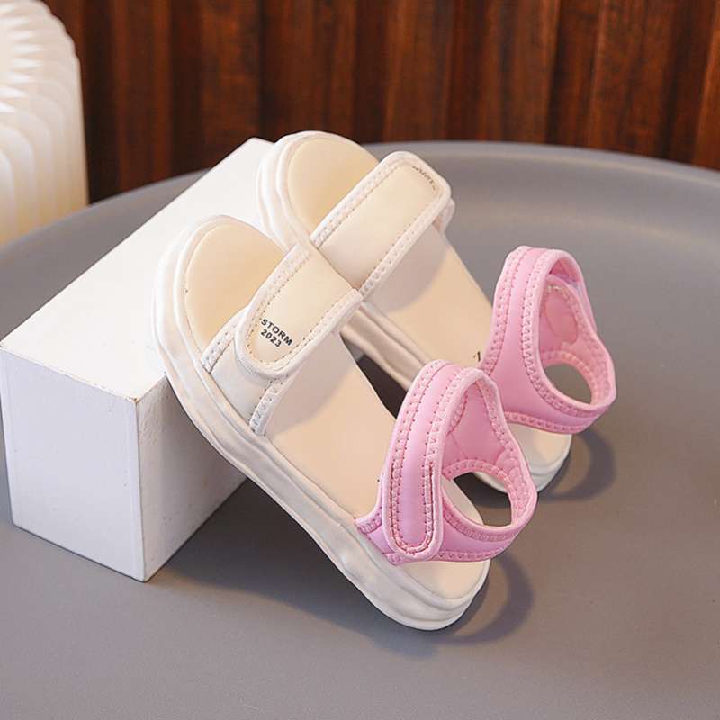 Girls sandals summer 2025 new sports wear princess shoes medium and large children soft sole primary school children beach shoes