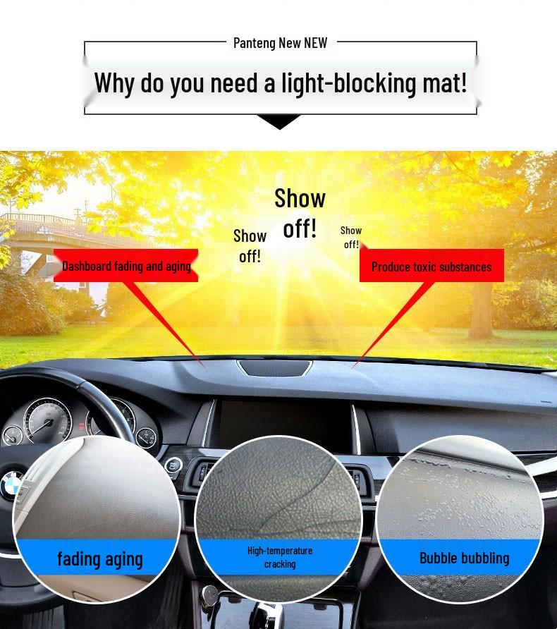 Volkswagen Passat/Tayron/Jetta VA3/T-Roc Armaturenbrett Blendfreies Sonnenschutz-Matte
