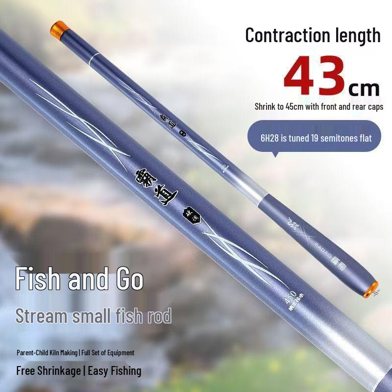Ultra Light 6H28 Short Stream Fishing Rod for Crucian Carp - Parent-Child Gear 1.8m