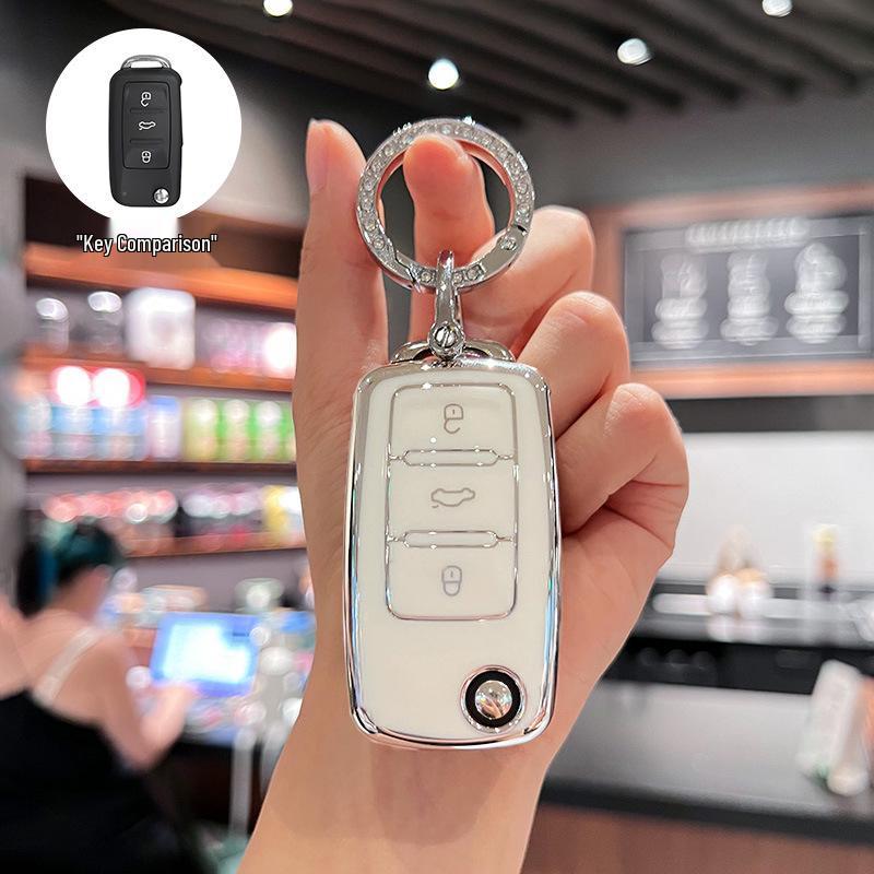 Volkswagen Key Cover: Fits Sagitar, Lavida, Jetta, Passat, Bora, Tiguan – Unisex Car Key Shell