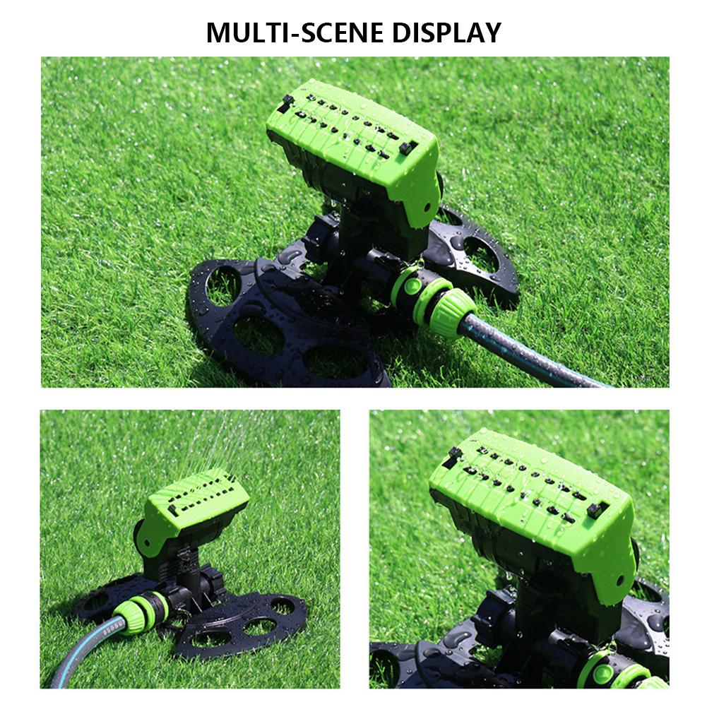 Oscillating Sprinkler Automatic Garden Sprinkler Adjustable Flow Lawn Swing Sprinkler 16 Holes Sprayer for Plants Grasses Flower