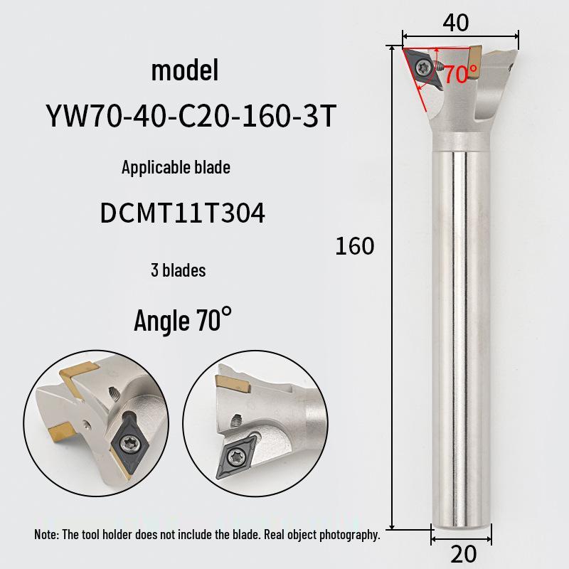 45°-75° CNC V-Shaped Dovetail Groove Milling Cutter with Inner Hole
