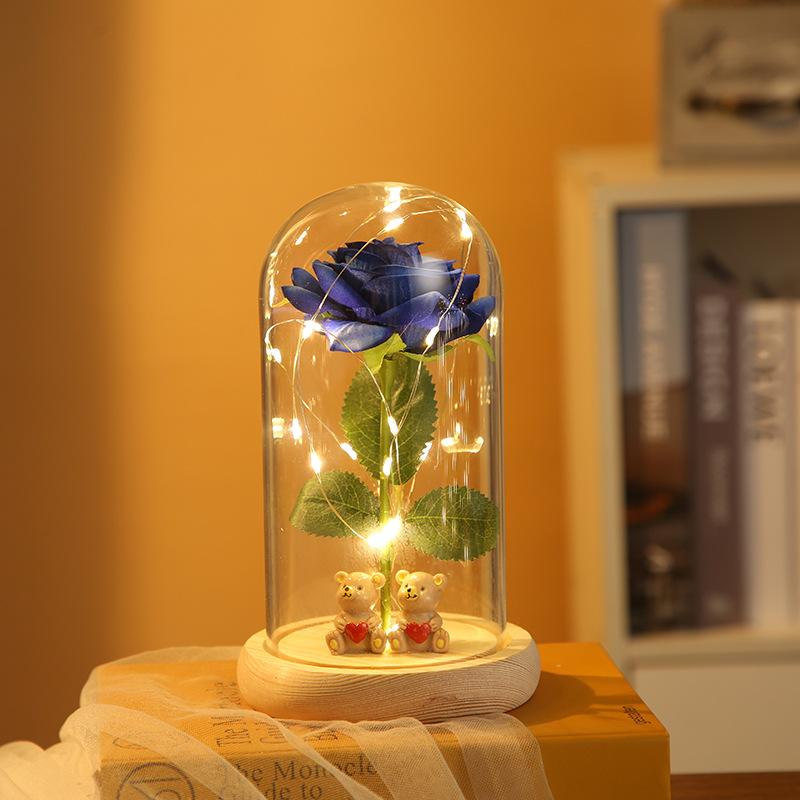 Creative new Valentine's Day gifts, rose eternal flower lighting, party event decoration atmosphere lights