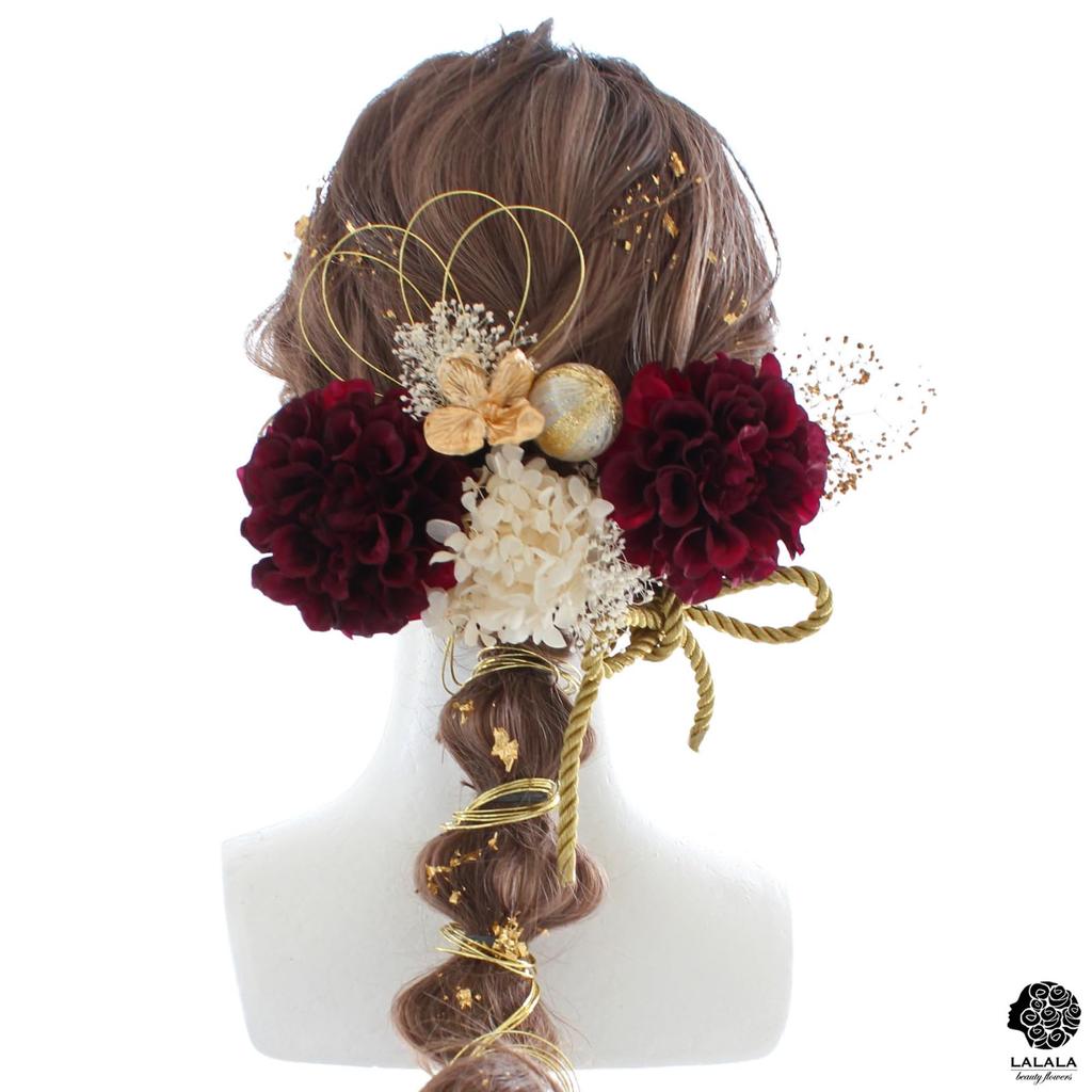 beauty Gorgeous hair accessories perfect for entrance fireworks and 20th birthday gatherings 3391h [LALALA flowers] coming-of-age ceremonies,