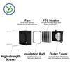 12V 24V 48V 110V 220V PTC Heater With Fan 50W~400W Insulated Ceramic Thermostatic Fan Heater Pet Insulation Incubator PTC Heater