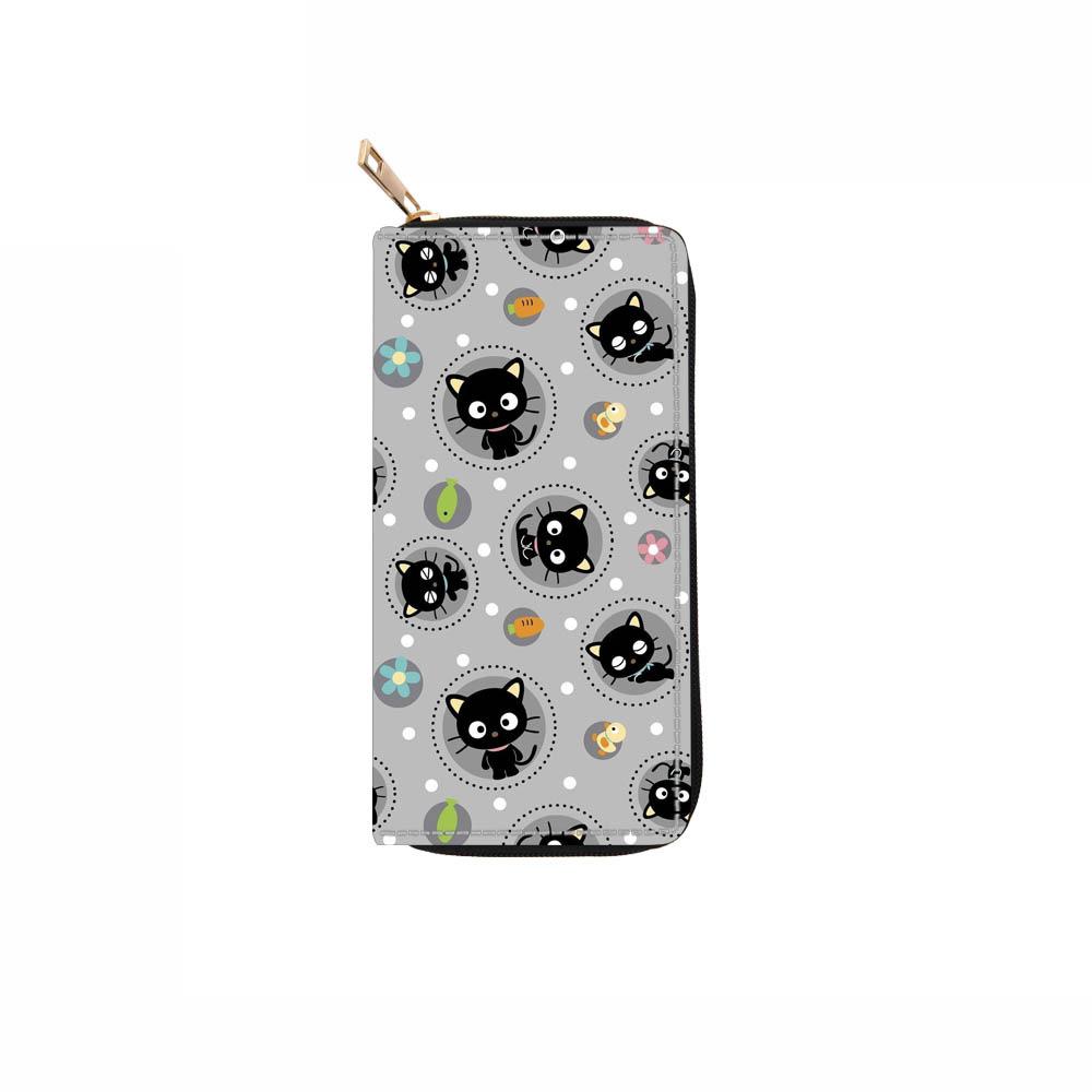 Kitten long zipper wallet cat wallet card bag