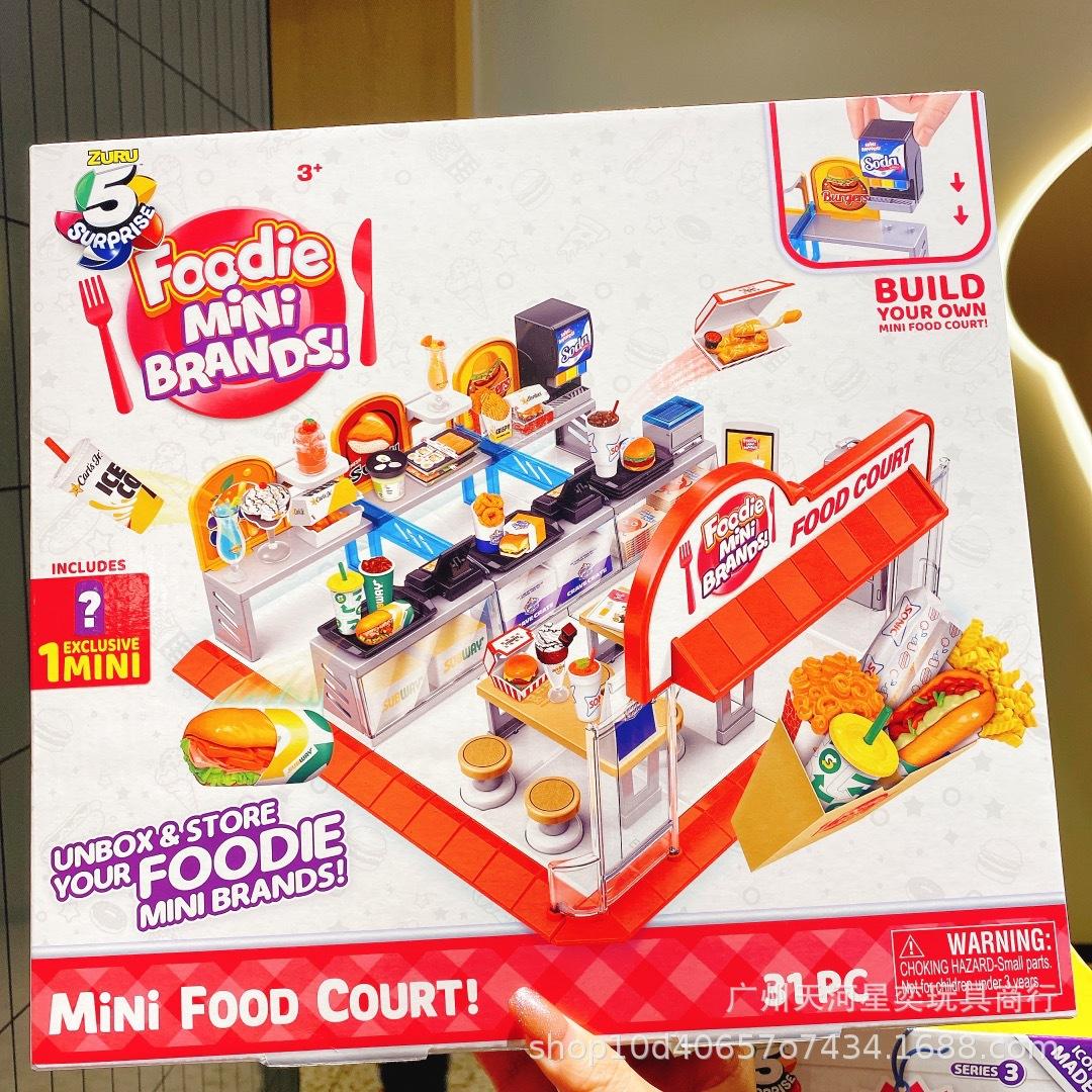 

Zuru 5 Surprise Foodie Mini Brands Mini Food Court 31 Pc Playset Build Your Own Food Store With Exclusive Brand Toy Gift Set