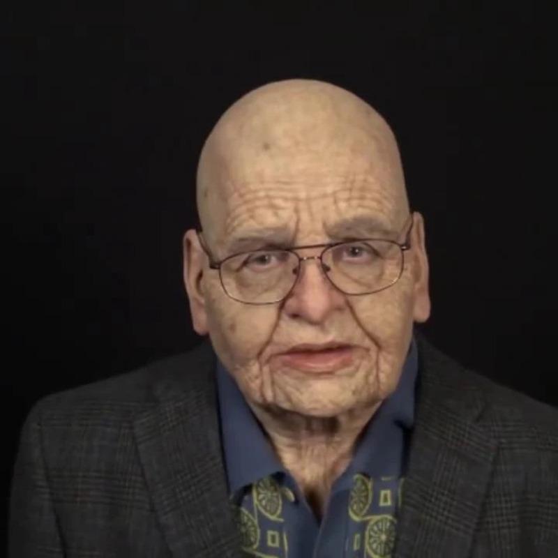 Character fake face old man to make goods hood middle-aged foreign old man mask
