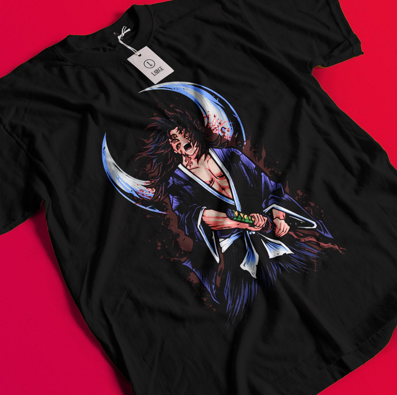 

Demon Slayer Shirt Kokushibo Upper Moon 1 Tshirt Zenitsu T-Shirt Muzan Tanjiro AA207 S