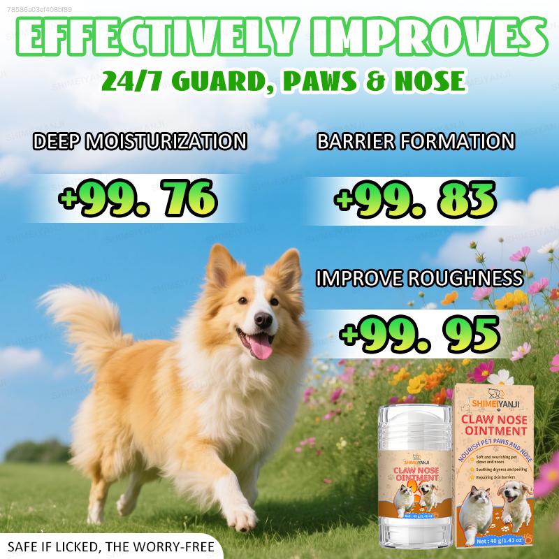 Pet Topical Care Cream, For Nose and Paw Care, Gentle, Fresh, Odorless, Safe and Effective.