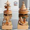 Handmade Wooden Carousel Music Box - Children's Birthday Gift with Dancing Girl Theme