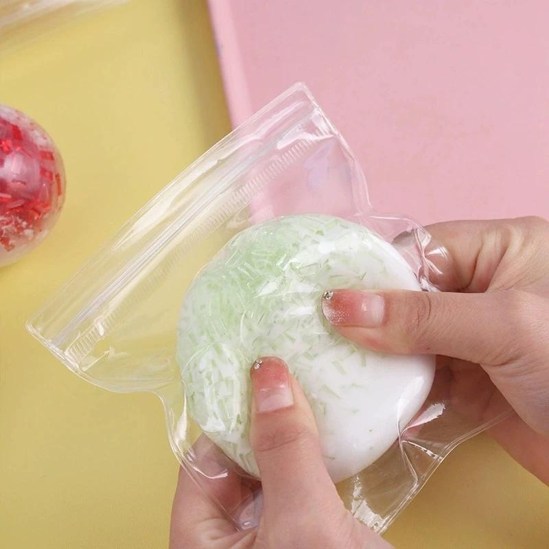 Fast Rebound Ice Crush Squeeze Ball with Squeeze ASMR Satisfying Sound Freezable Sensory Stress Relief Fidget Toy For Adult Gift