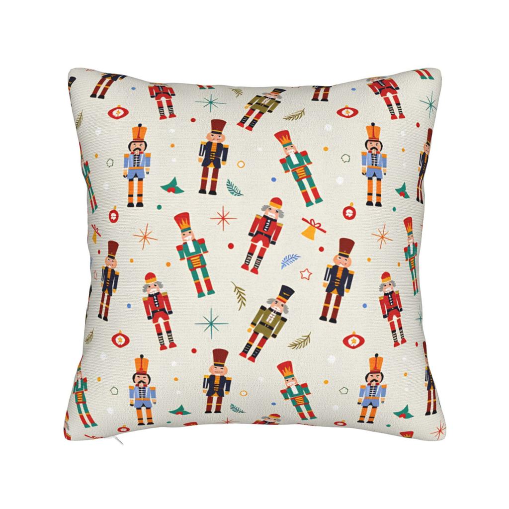 Christmas Nutcracker Pillow Case  Funny Pillow Cover Comfy Pillowcases For Sofa Car Home Decor