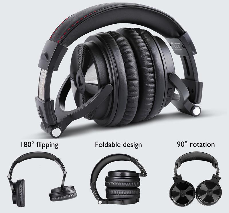 OneOdio Wireless Over-Ear Bluetooth Monitoring Headphones with Wired Stereo Option