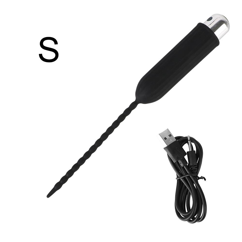 IKOKY Insertion Urethral Plug 10 Frequency Soft Urethral Sound Dilator Sex Toys for Man Penis Plug Catheter with Bullet Vibrator