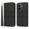 For Honor 400 5G (Global) Case Wallet Skin-Touch Leather Imprinted Phone Cover with Wrist Strap